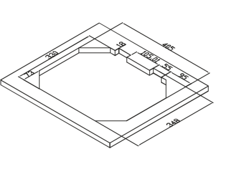 Раковина с крышкой GR-586 420x370мм со смесителем и сливом